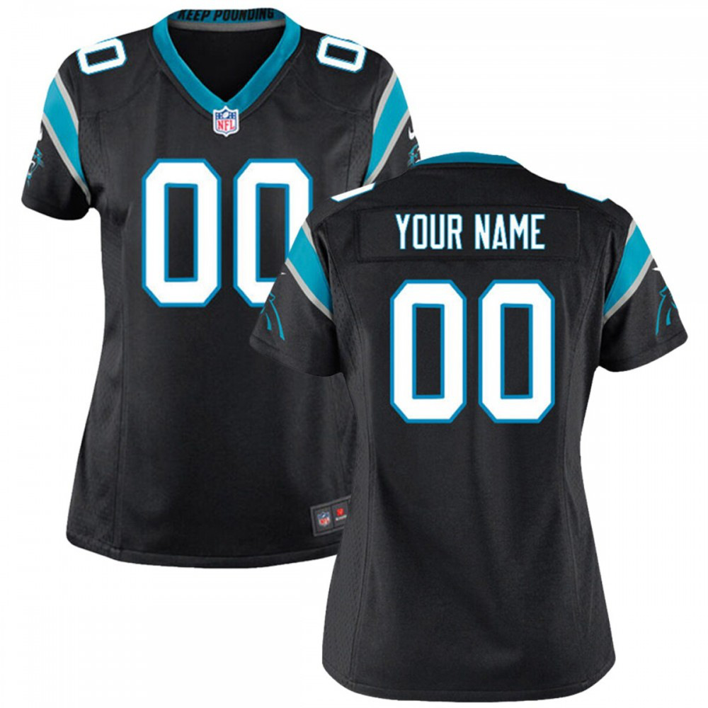 Carolina Panthers Nike Women's Customized Game Jersey - Black-GridironStore
